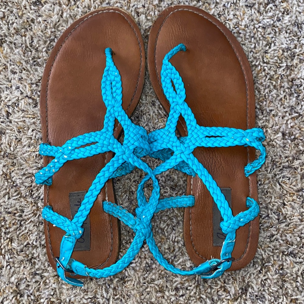 Teal sandals
